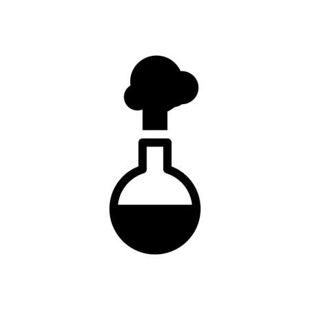 beaker vector glyph flat iconのイラスト素材