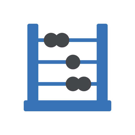 abacus vector glyph colour iconのイラスト素材