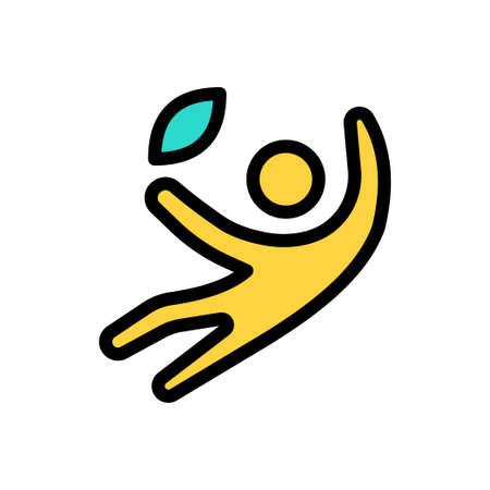 catching vector line colour iconのイラスト素材