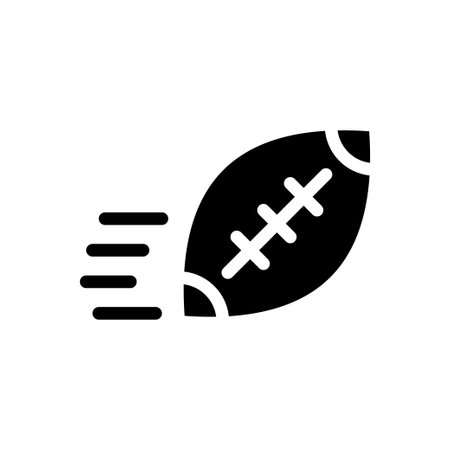 rugby throw vector glyph flat iconのイラスト素材