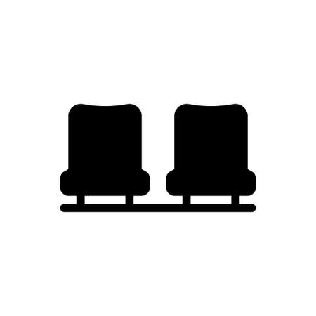 stadium seat vector glyph flat iconのイラスト素材