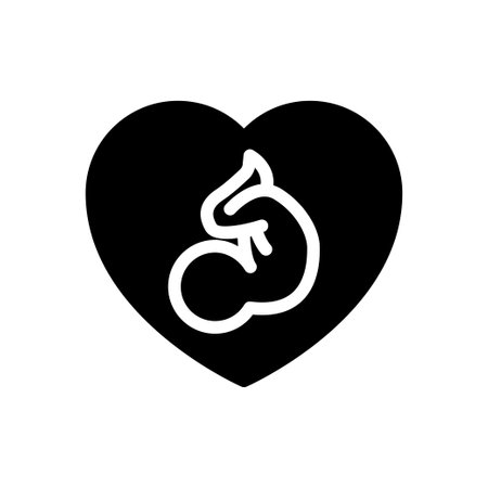 pregnancy vector glyph flat iconのイラスト素材