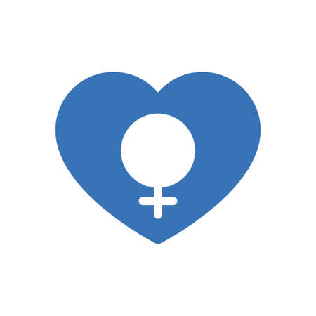 female gender vector glyph colour iconのイラスト素材