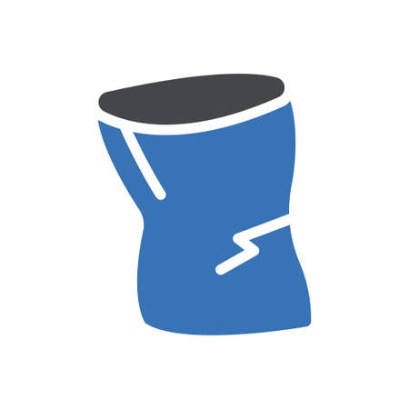 plastic bag vector glyph colour iconのイラスト素材