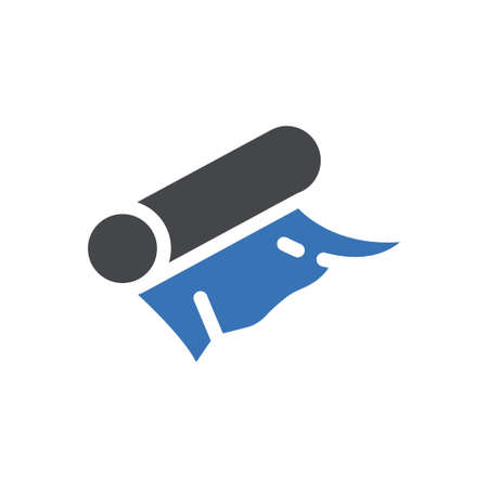 plastic paper vector glyph colour iconのイラスト素材