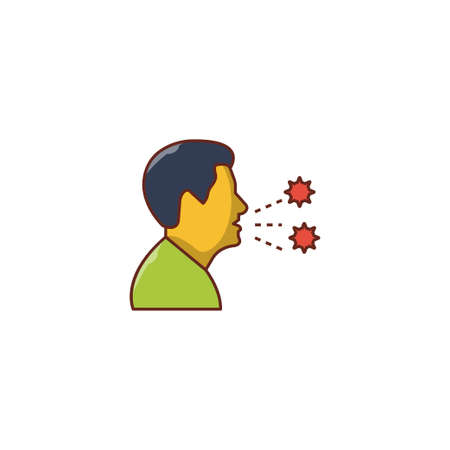 virus vector flat color iconのイラスト素材