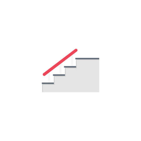 stair vector flat colour iconのイラスト素材
