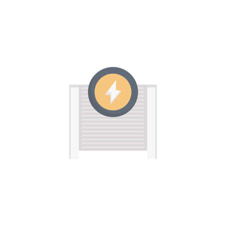 shutter energy vector flat colour iconのイラスト素材