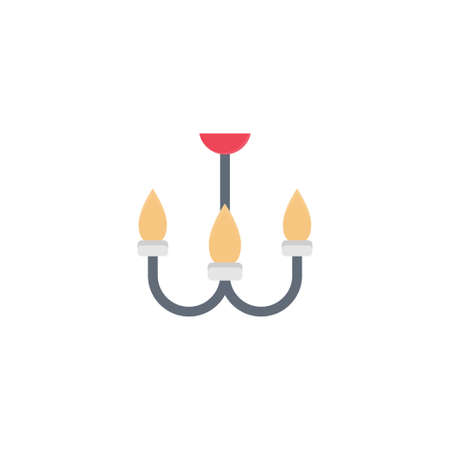 candelabra vector flat colour iconのイラスト素材