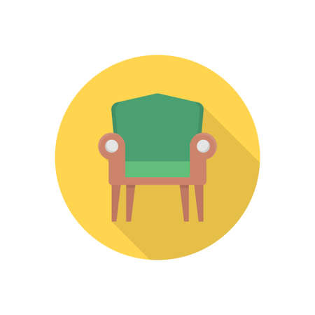 seat vector flat colour iconのイラスト素材