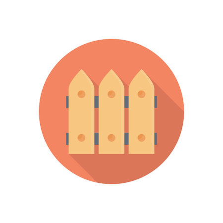 boundary wood vector flat colour iconのイラスト素材