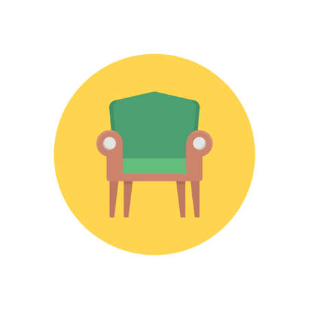 seat vector flat colour iconのイラスト素材