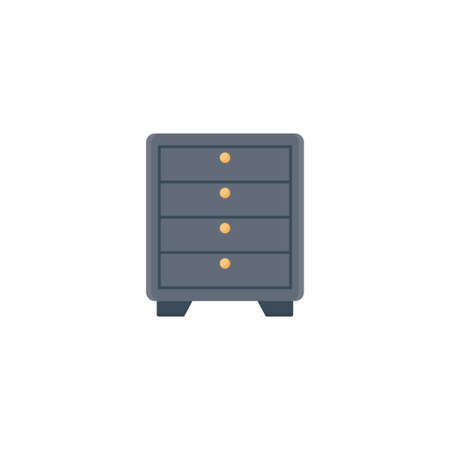 drawer vector colour flat iconのイラスト素材