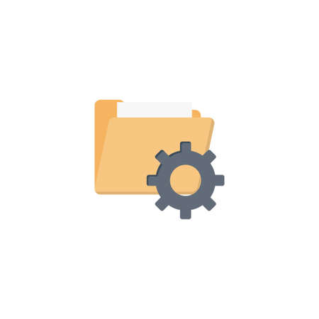 folder vector colour flat iconのイラスト素材