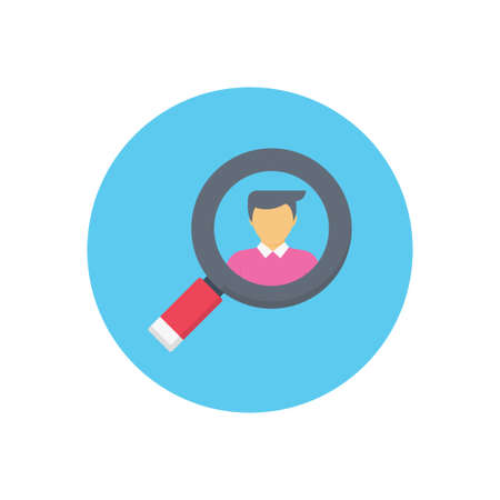 hiring vector colour flat iconのイラスト素材