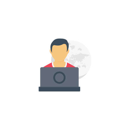 global vector colour flat iconのイラスト素材
