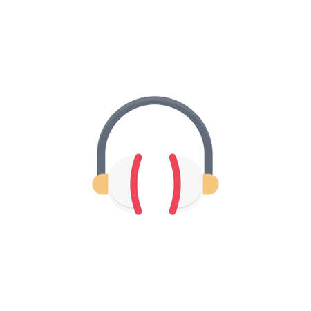 headphone vector colour flat iconのイラスト素材