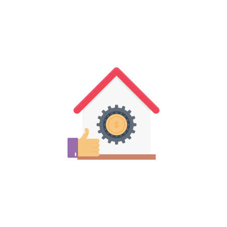 office vector colour flat iconのイラスト素材