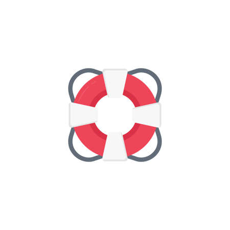 lifeguard vector colour flat iconのイラスト素材