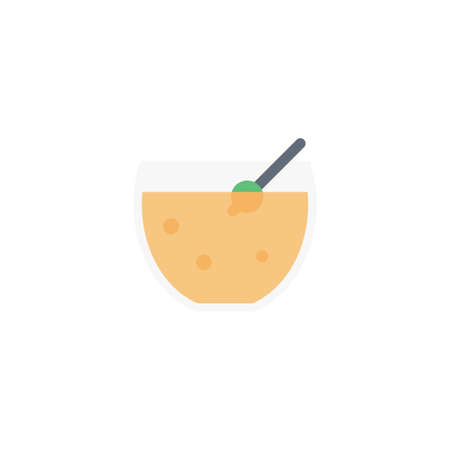 soup vector colour flat iconのイラスト素材