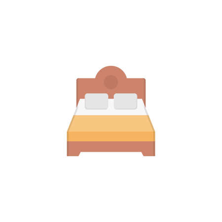 bed vector colour flat iconのイラスト素材