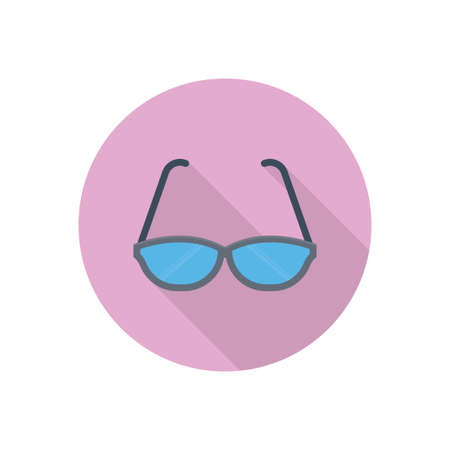 glasses vector colour flat iconのイラスト素材