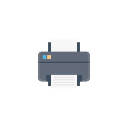printer vector colour flat iconのイラスト素材