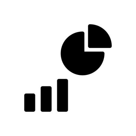 graph vector glyph flat iconのイラスト素材