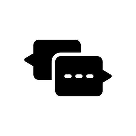 conversation vector glyph flat iconのイラスト素材