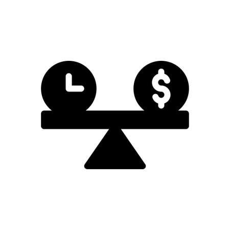 seesaw  vector glyph flat iconのイラスト素材