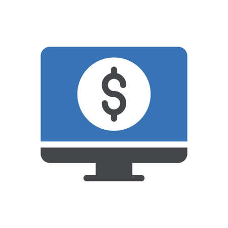 payment vector glyph colour iconのイラスト素材