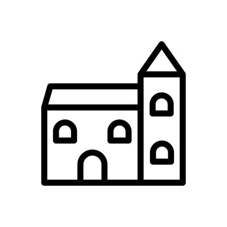 building vector thin line iconのイラスト素材