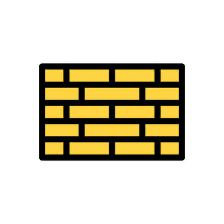 wall vector colour line iconのイラスト素材