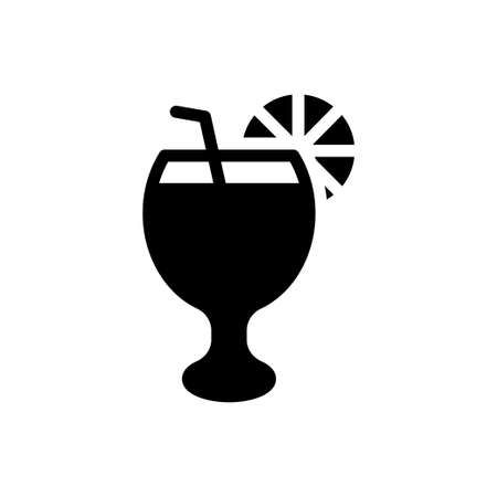 juice vector glyph flat iconのイラスト素材