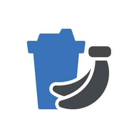 banana shake vector glyph colour iconのイラスト素材