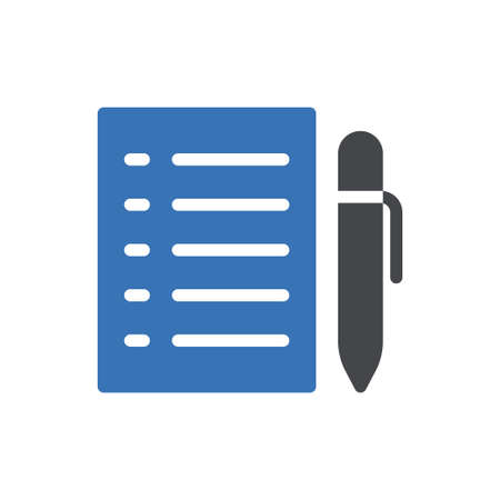 list menu vector glyph colour iconのイラスト素材