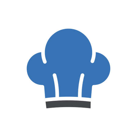 chef cap vector glyph colour iconのイラスト素材