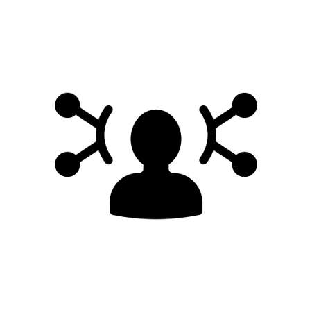 profile vector glyph flat iconのイラスト素材