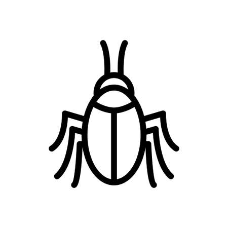 ladybird vector thin line iconのイラスト素材