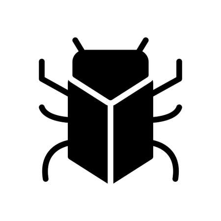 insect vector glyph flat iconのイラスト素材