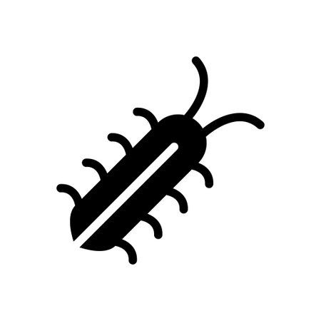 insect vector glyph flat iconのイラスト素材
