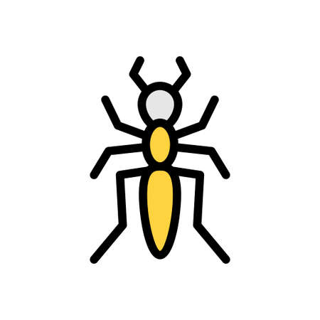insect vector color line iconのイラスト素材
