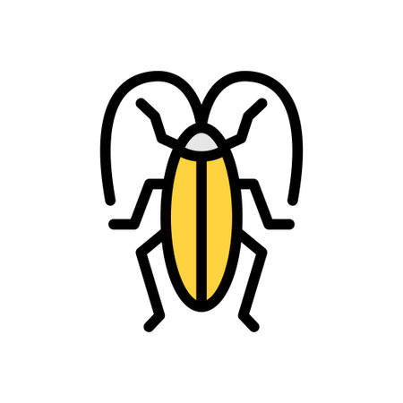insect vector color line icon