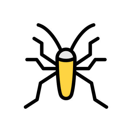 insect vector color line iconのイラスト素材