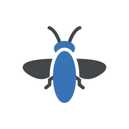 mosquito vector glyph color iconのイラスト素材