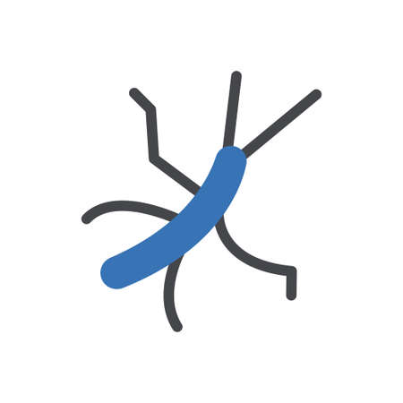 insect vector glyph color icon