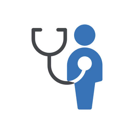employee healthcare vector glyph colour iconのイラスト素材