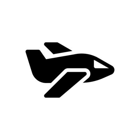 flight vector glyph flat iconのイラスト素材