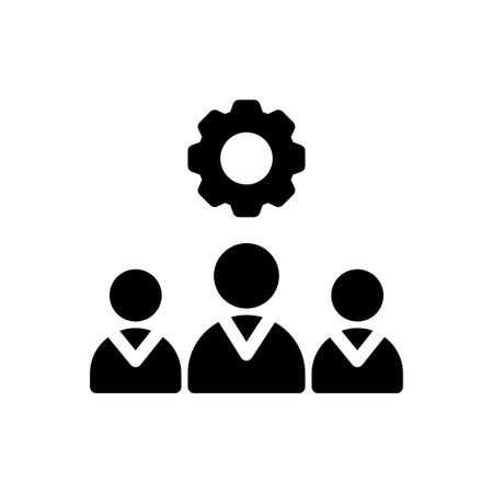 group setting vector glyph flat iconのイラスト素材