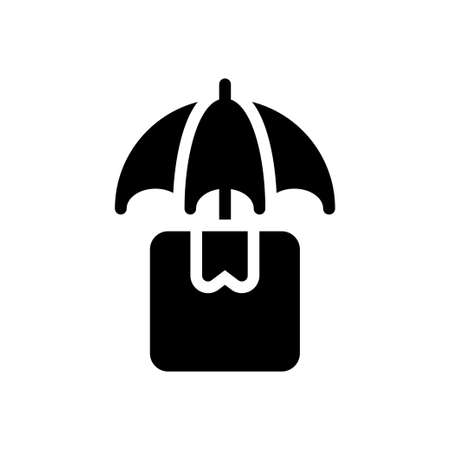 delivery vector glyph flat iconのイラスト素材